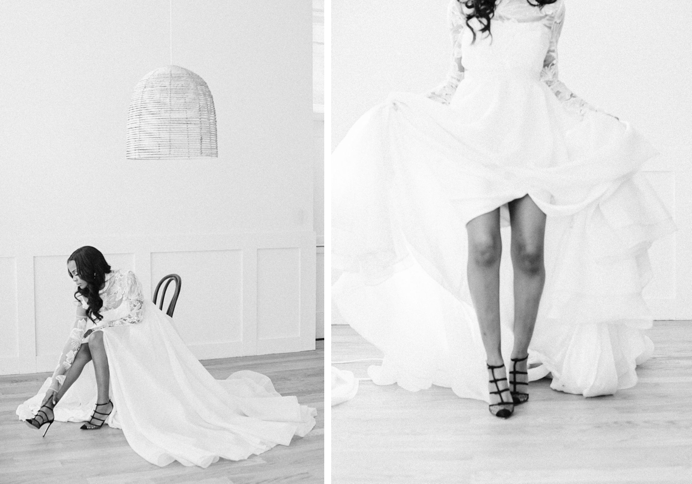 Bride in the Germaine Gown with Saint Skirt by Alexandra Grecco